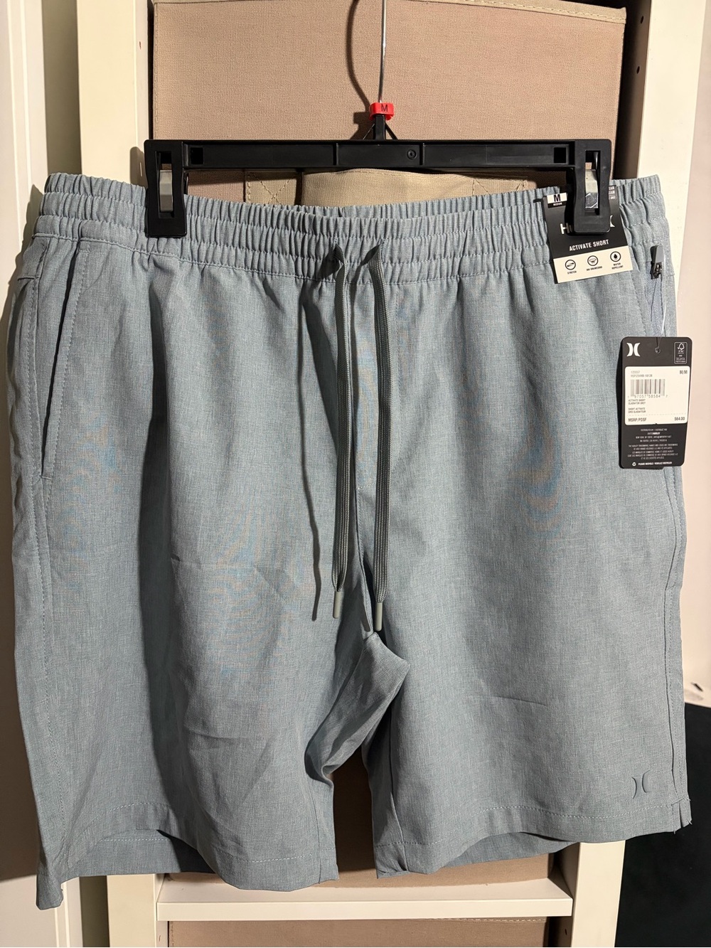Hurley Men's Light Blue Drawstring Shorts